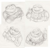 final character development sketches